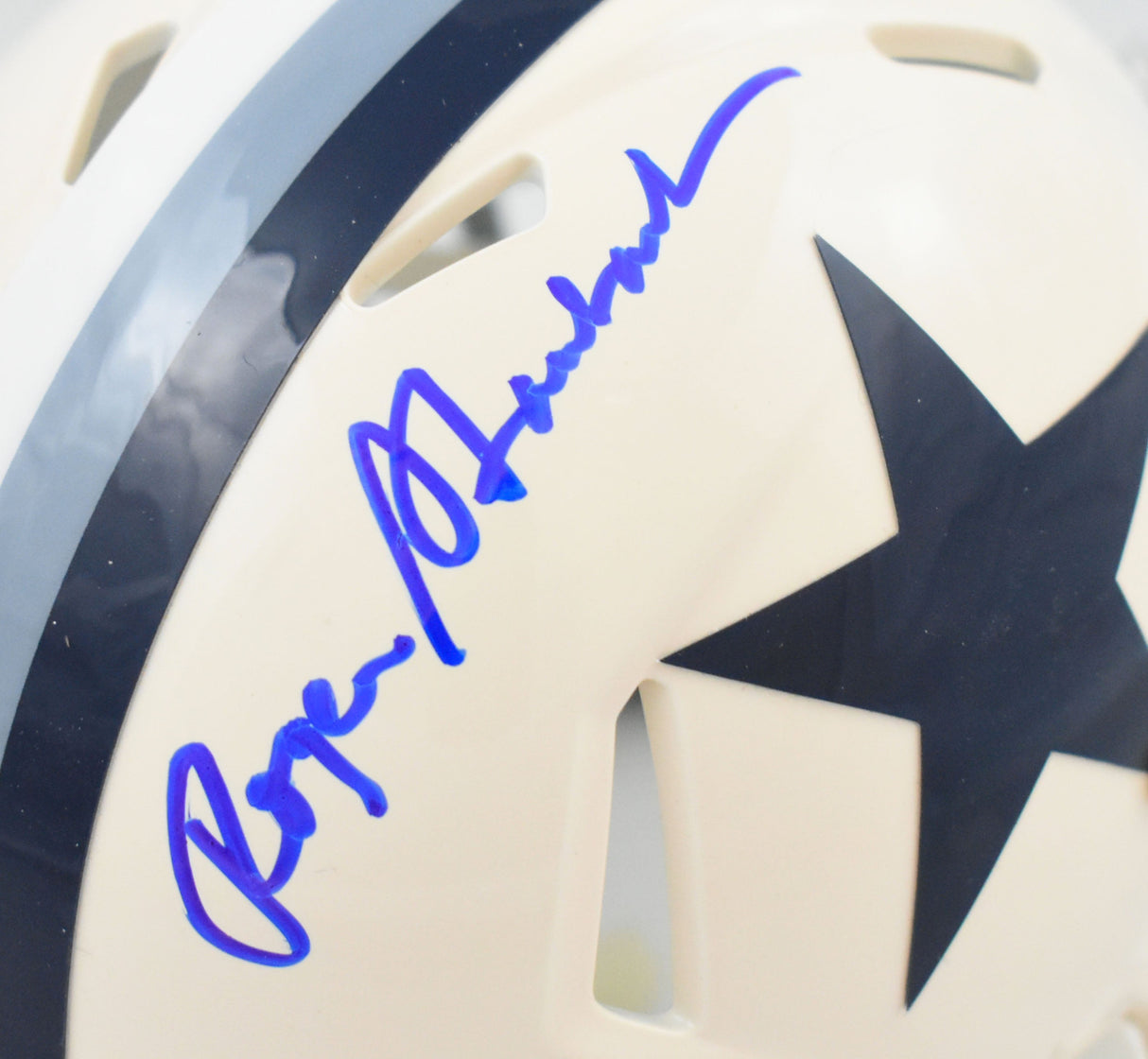Roger Staubach Autographed Dallas Cowboys Retro Speed Mini Helmet - Beckett W