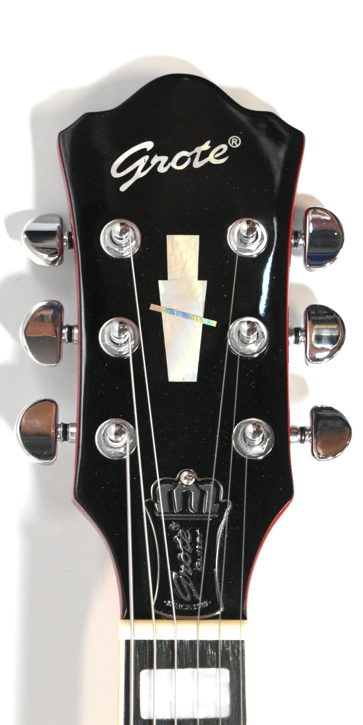 Michael J. Fox Autographed Back to the Future Grote Guitar #4-Beckett W Hologram