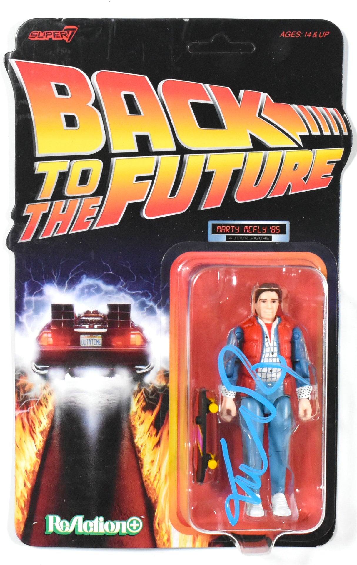 Michael J. Fox Signed Super 7 Back to the Future Marty McFly 85 Action Figure