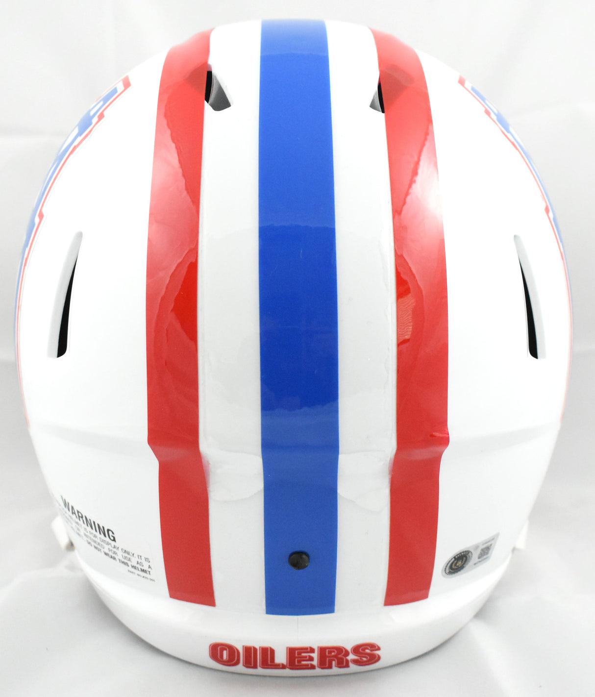 Warren Moon Autographed Houston Oilers F/S 81-98 Speed Helmet HOF-Beckett W Holo