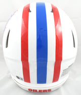 Warren Moon Autographed Oilers F/S Speed Authentic Helmet HOF - Beckett W Holo