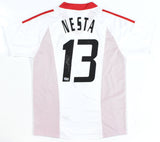 Alessandro Nesta Autographed AC Milan Away Soccer Jersey #13- Beckett W Holo *L