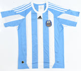 Carlos Tevez Autographed Argentina Home Soccer Jersey #11 - Beckett W Holo *M