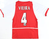 Patrick Vieira Autographed Arsenal FC Home Soccer Jersey #4 - Beckett Holo *M