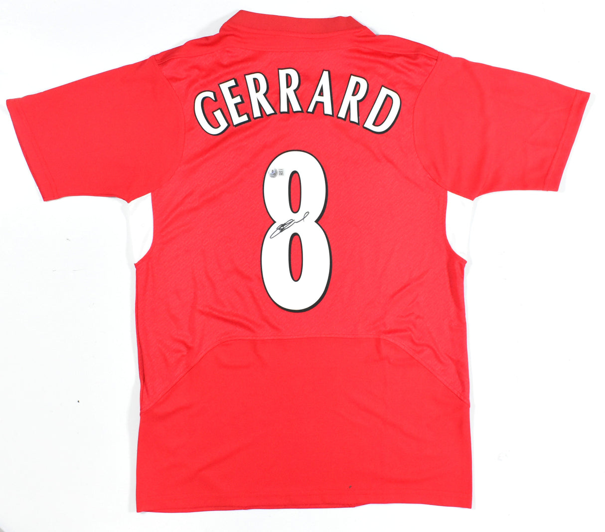 Steven Gerrard Autographed Liverpool Home Soccer Jersey #8- Beckett Holo *S