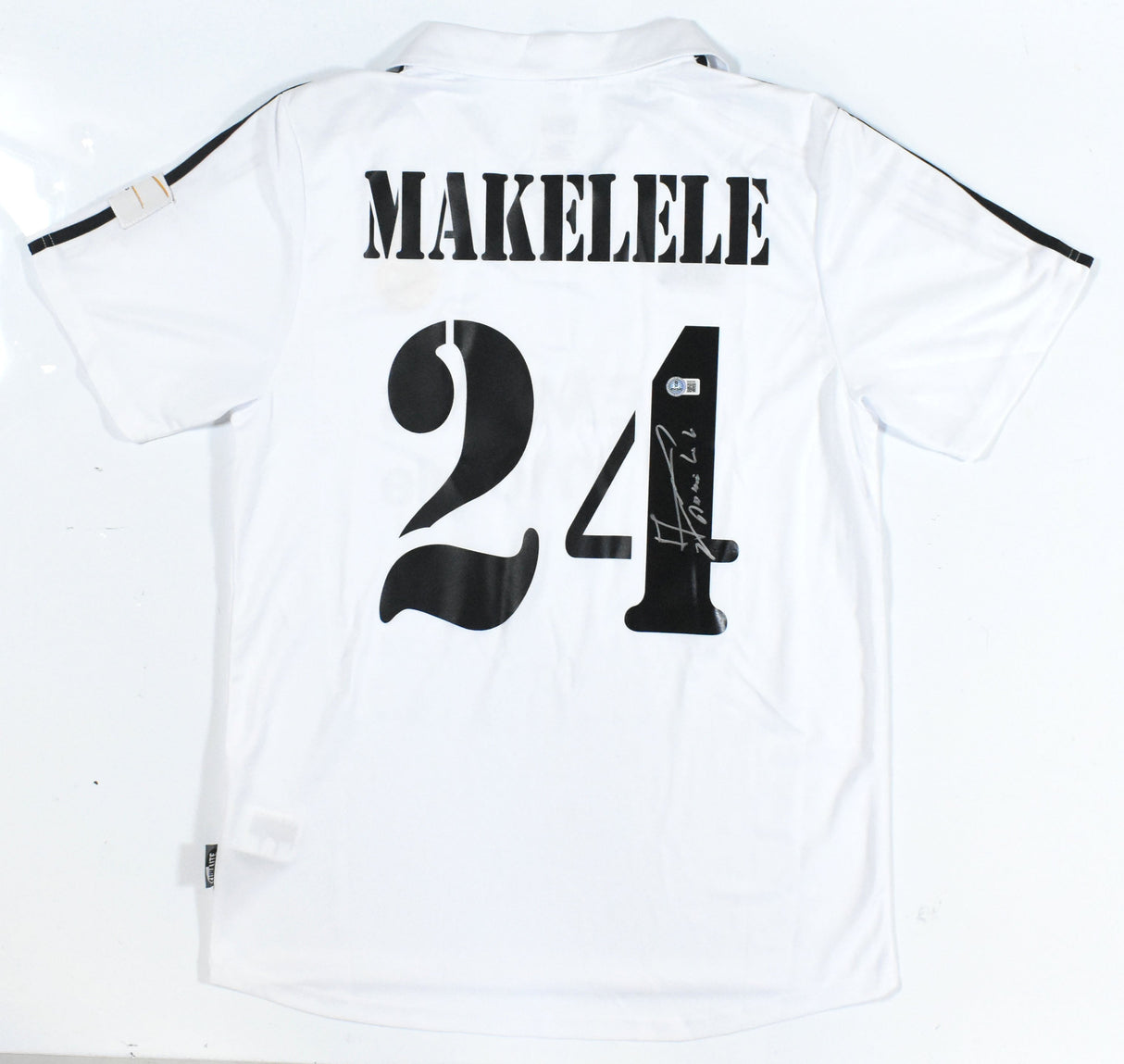 Claude Makelele Autographed Real Madrid Home Soccer Jersey #24 - Beckett Holo *L