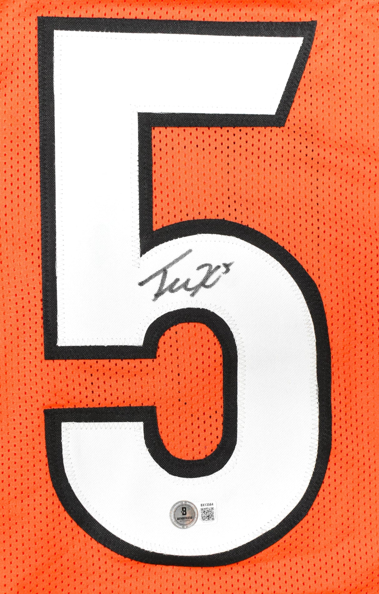 Tee Higgins Autographed Orange Pro Style Jersey - Beckett Hologram