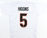 Tee Higgins Autographed White Pro Style Jersey - Beckett Hologram