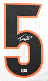 Tee Higgins Autographed White Pro Style Jersey - Beckett Hologram
