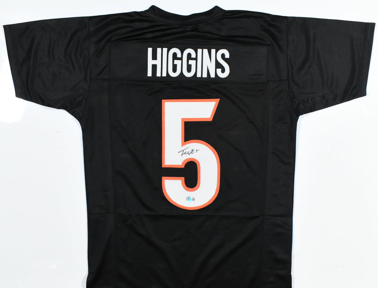 Tee Higgins Autographed Black Pro Style Jersey - Beckett Hologram