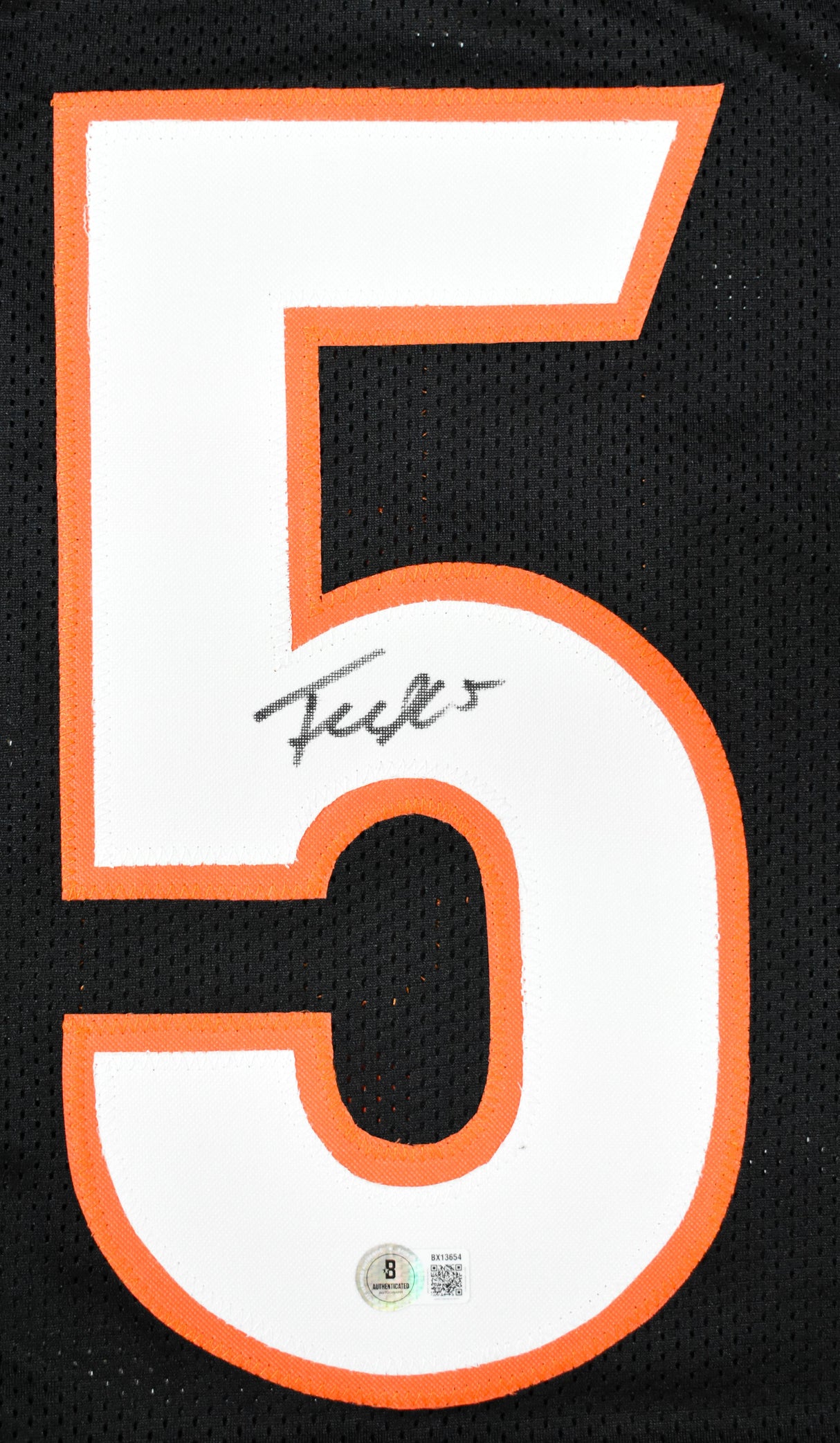 Tee Higgins Autographed Black Pro Style Jersey - Beckett Hologram