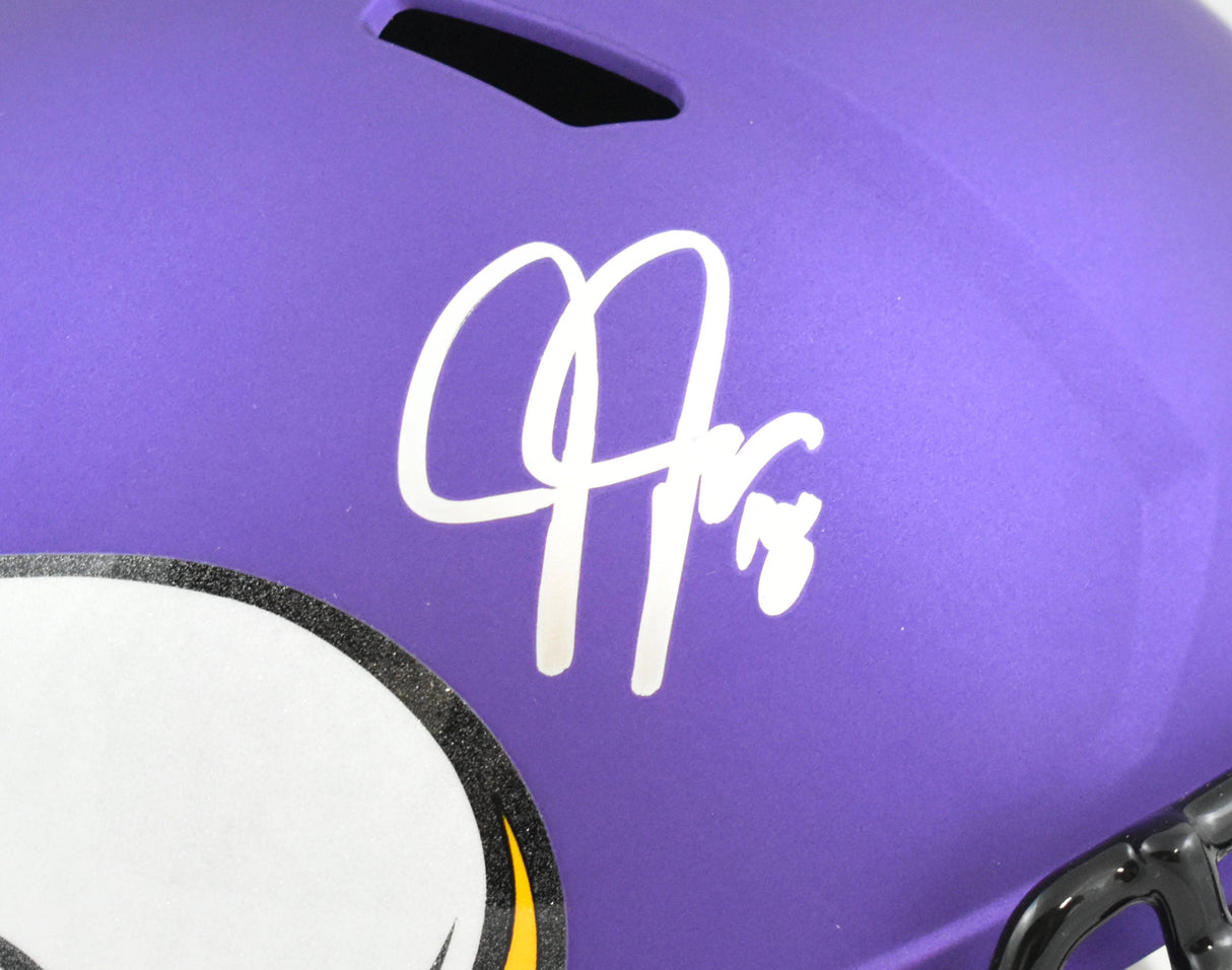Justin Jefferson Autographed Minnesota Vikings F/S Speed Helmet - Beckett W Holo
