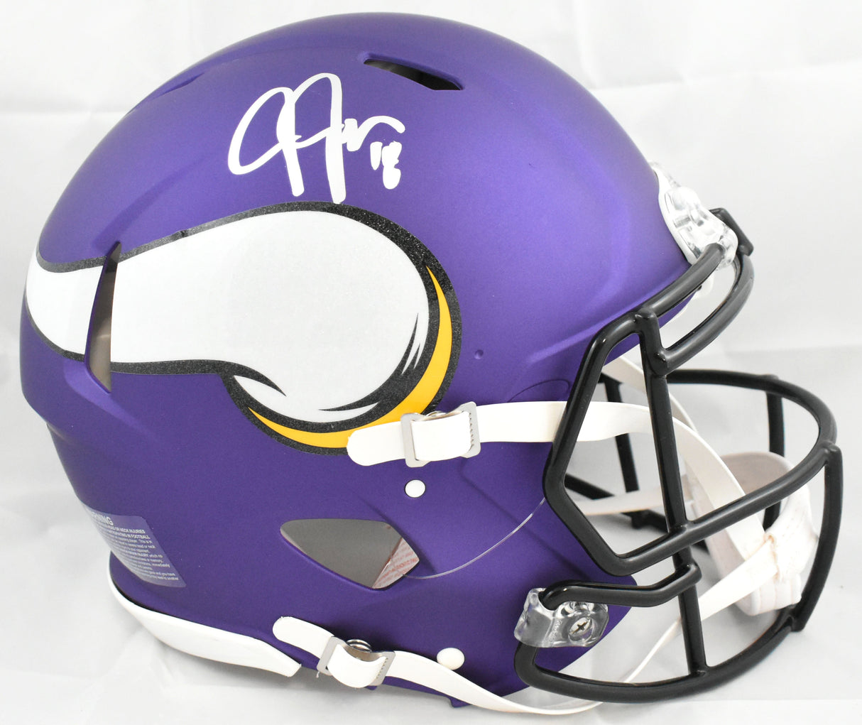 Justin Jefferson Autographed Vikings F/S Speed Authentic Helmet - Beckett W Holo
