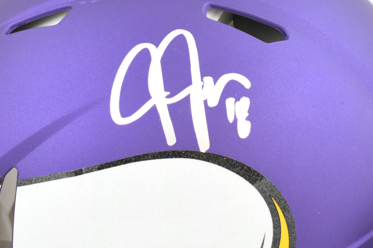 Justin Jefferson Autographed Vikings F/S Speed Authentic Helmet - Beckett W Holo