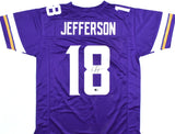 Justin Jefferson Autographed Purple Pro Style Jersey - Beckett W Hologram