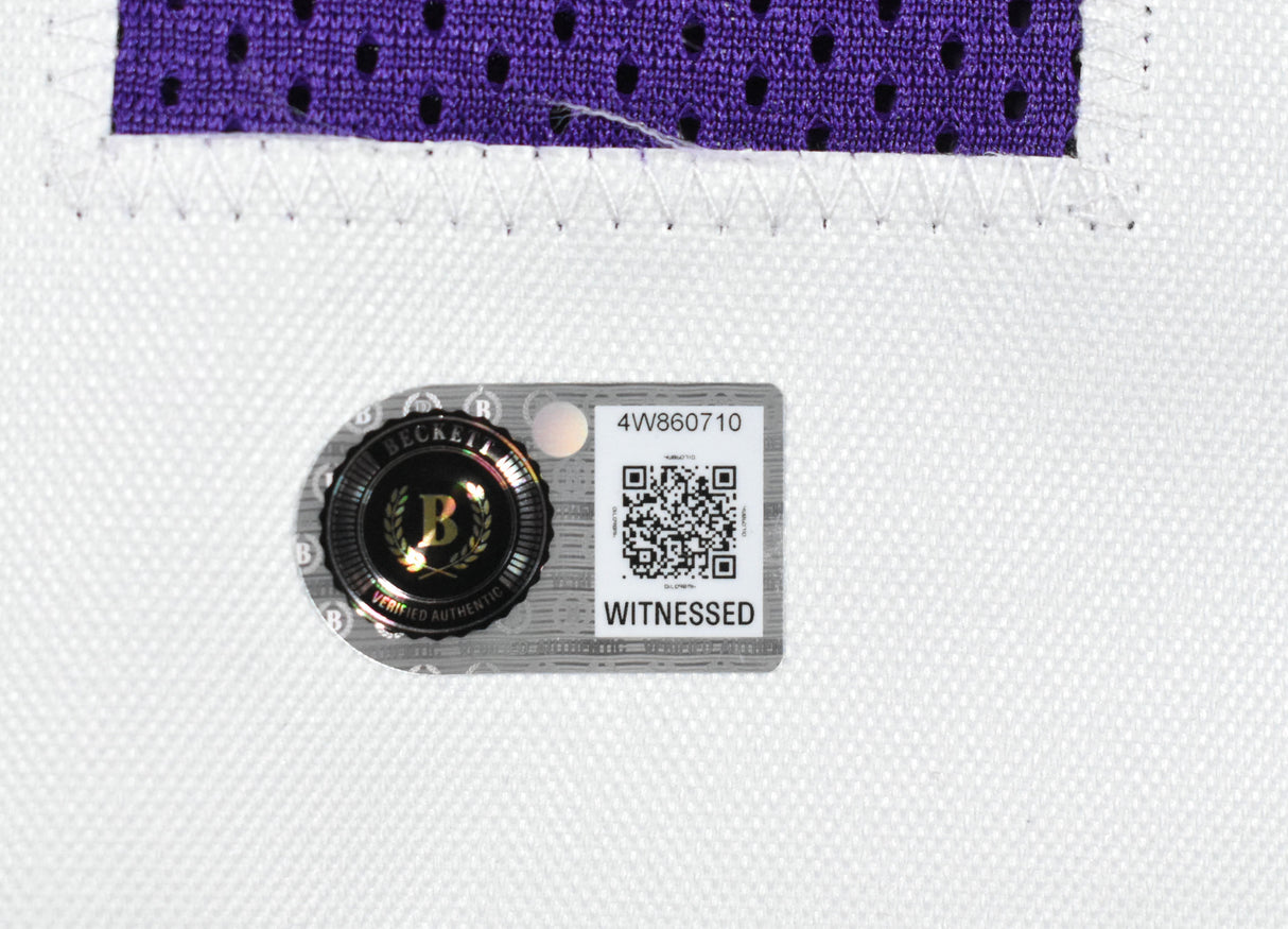 Justin Jefferson Autographed Purple Pro Style Jersey - Beckett W Hologram