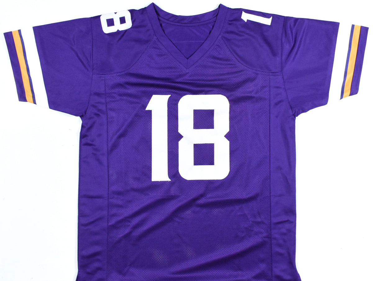 Justin Jefferson Autographed Purple Pro Style Jersey - Beckett W Hologram