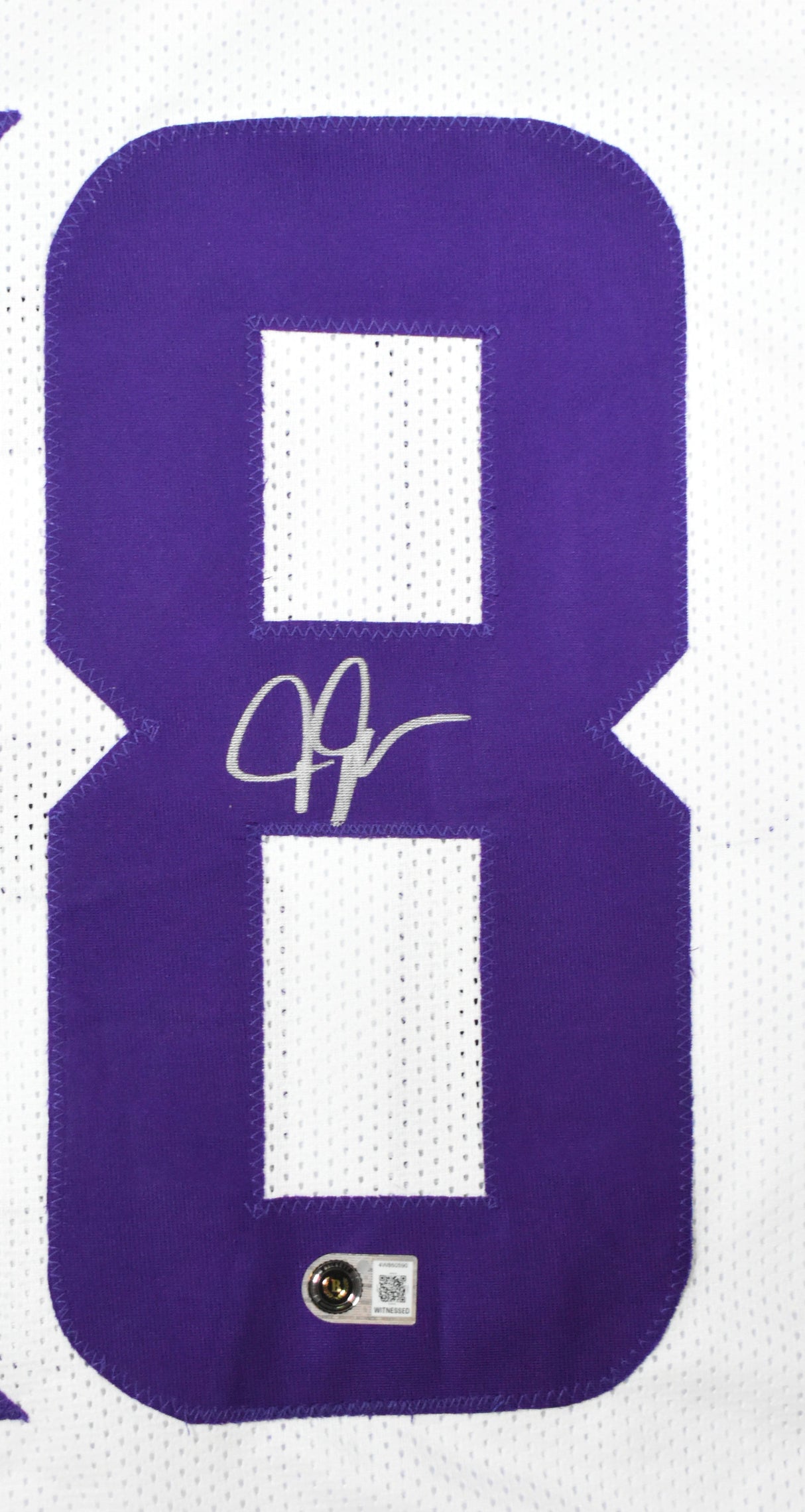 Justin Jefferson Autographed White Pro Style Jersey - Beckett W Hologram