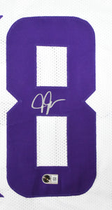 Justin Jefferson Autographed White Pro Style Jersey - Beckett W Hologram