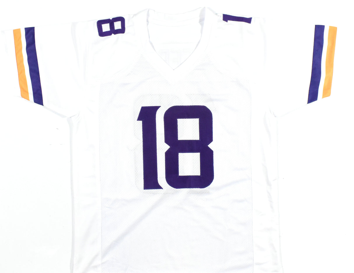 Justin Jefferson Autographed White Pro Style Jersey - Beckett W Hologram