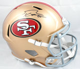 George Kittle Autographed 49ers F/S Speed Helmet - Beckett W Hologram *Smeared