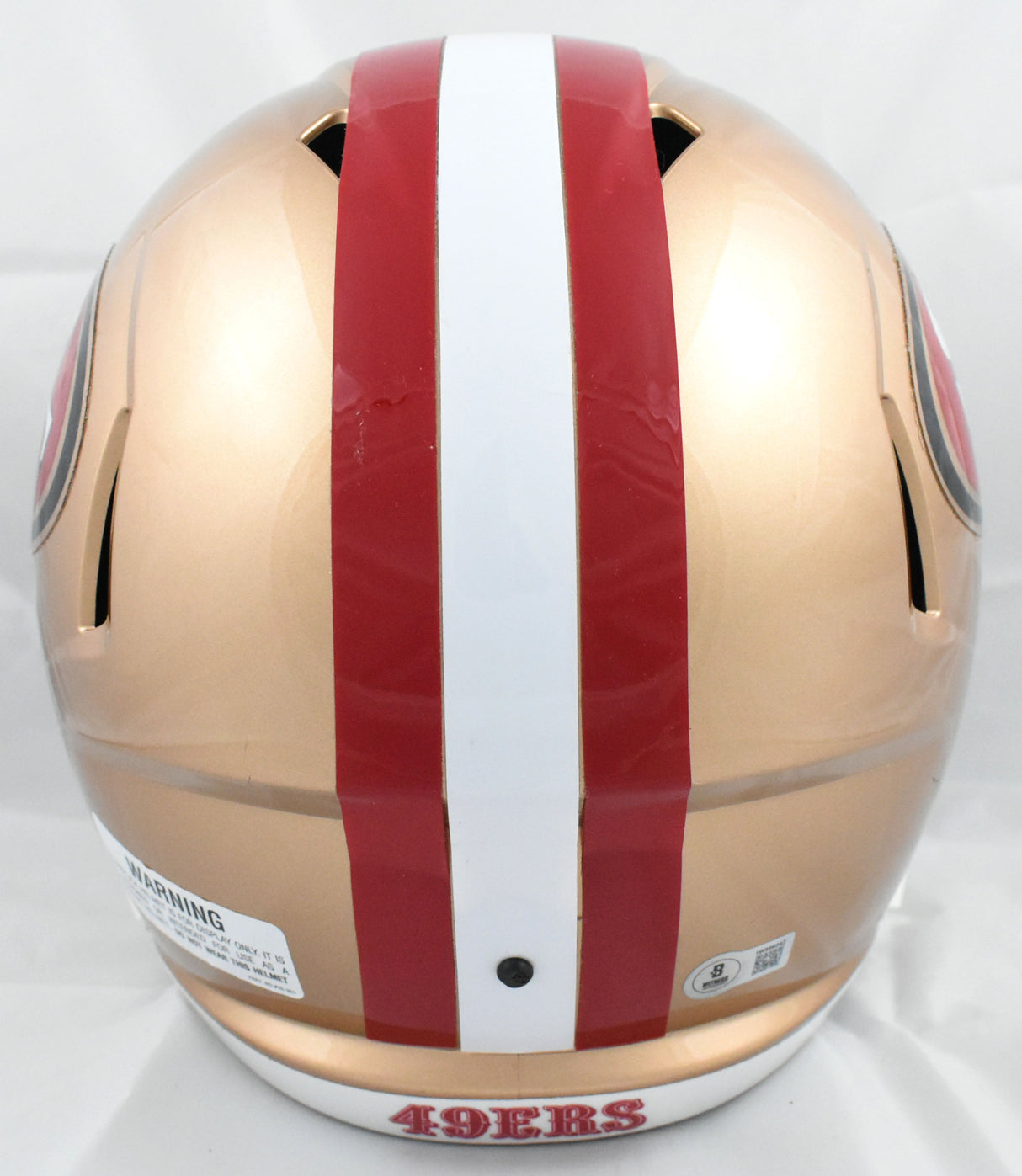 George Kittle Autographed 49ers F/S Speed Helmet - Beckett W Hologram *Smeared