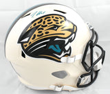 Travis Hunter Signed Jacksonville Jaguars F/S Retro Speed Helmet-Beckett W Holo