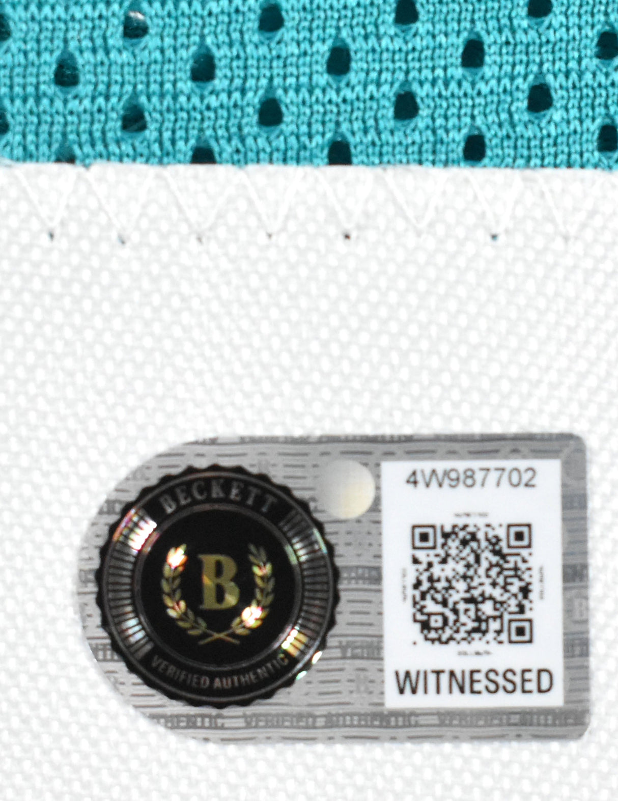 Travis Hunter Autographed Teal Pro Style Jersey - Beckett W Hologram