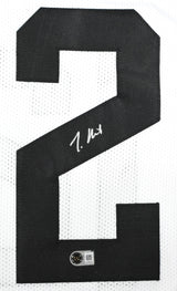 Travis Hunter Autographed White Pro Style Jersey - Beckett W Hologram