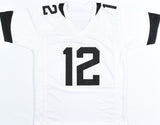 Travis Hunter Autographed White Pro Style Jersey - Beckett W Hologram
