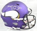 Randy Moss Signed Vikings F/S Speed Authentic Straight Cash Helmet - Beckett W