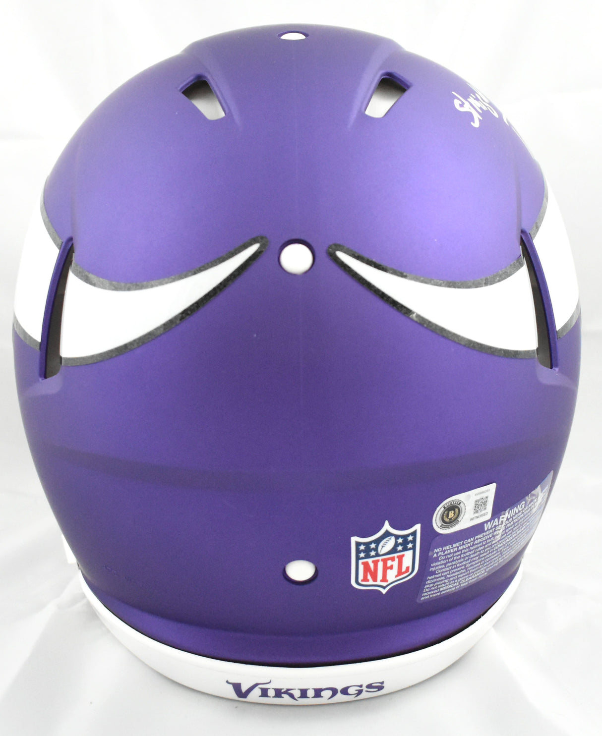 Randy Moss Signed Vikings F/S Speed Authentic Straight Cash Helmet - Beckett W