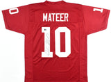 John Mateer Autographed Crimson College Style Jersey - Beckett W Hologram