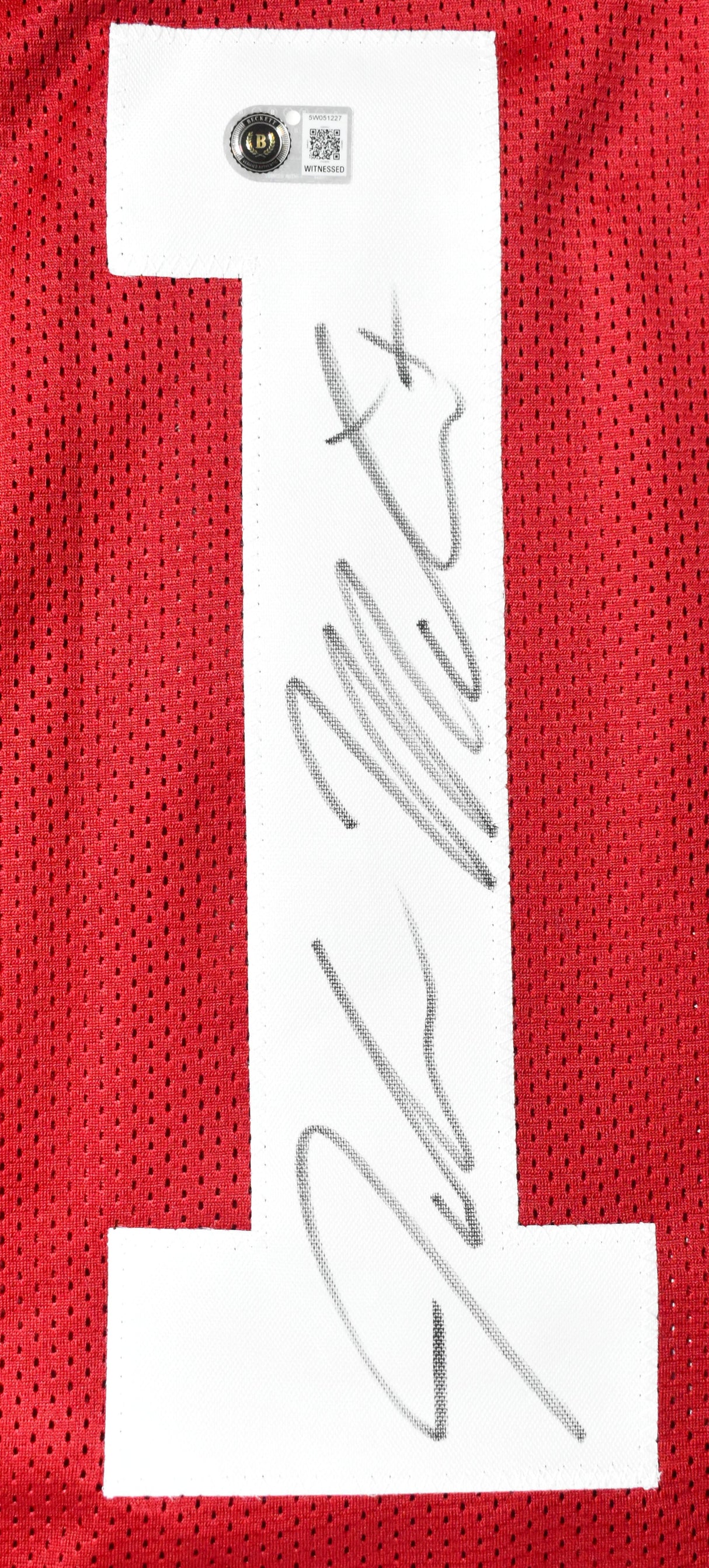 John Mateer Autographed Crimson College Style Jersey - Beckett W Hologram