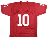 John Mateer Autographed Crimson College Style Jersey - Beckett W Hologram