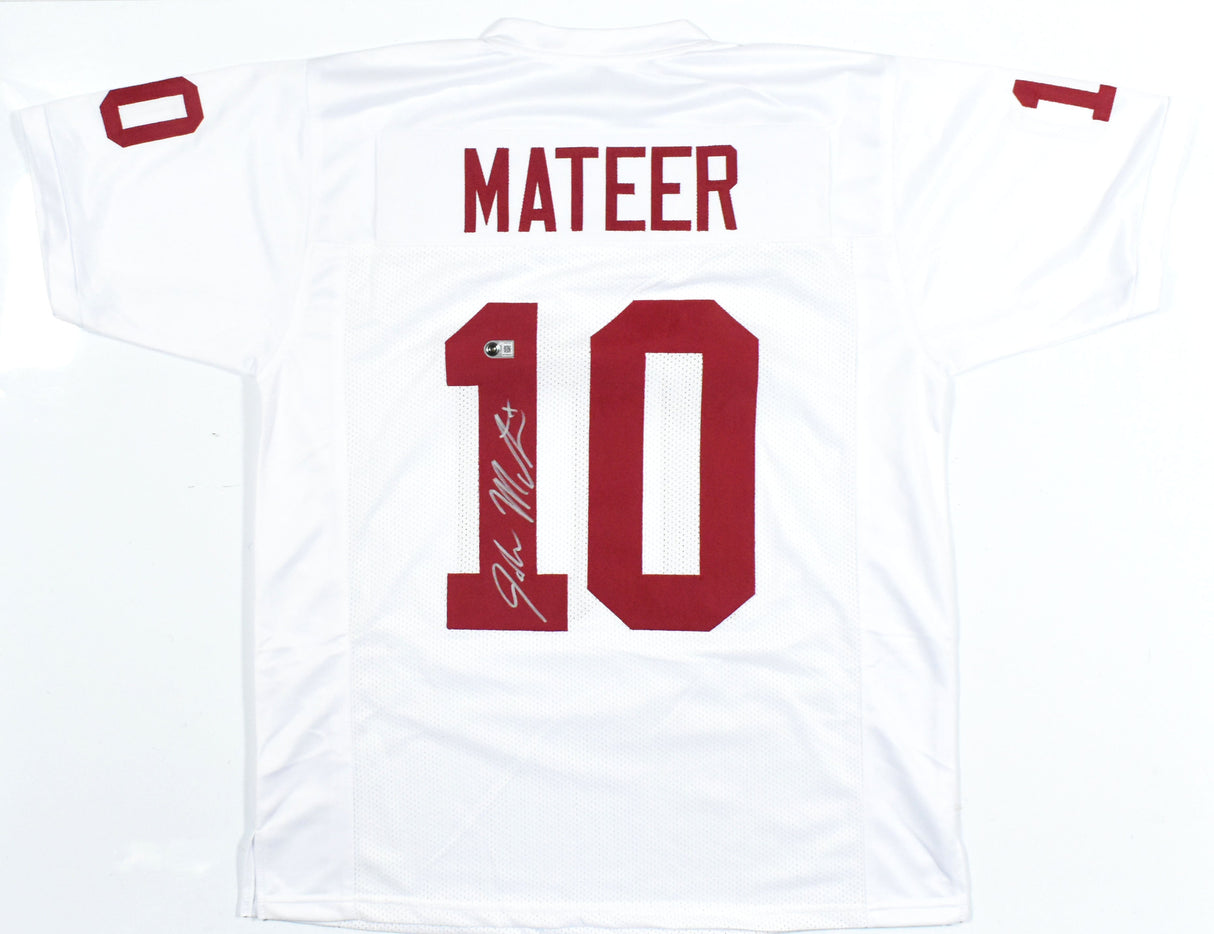 John Mateer Autographed White College Style Jersey - Beckett W Hologram