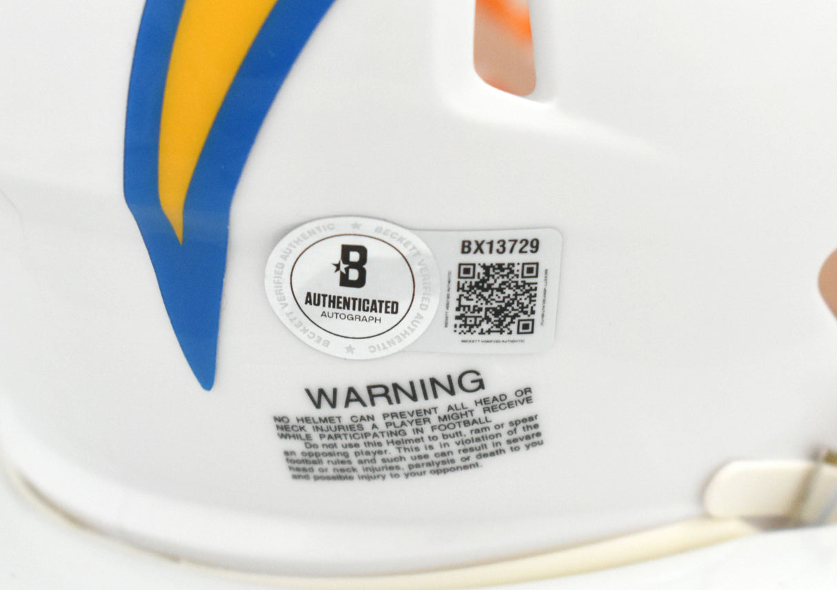 LaDainian Tomlinson Autographed Chargers Speed Mini Helmet - Beckett Hologram