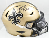 Drew Brees Signed New Orleans Saints Mid-Size SpeedFlex Helmet - Beckett W Holo