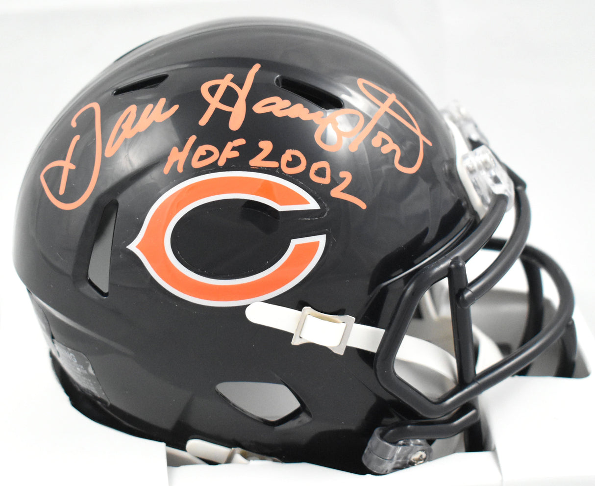 Dan Hampton Autographed Chicago Bears Speed Mini Helmet w/HOF - Prova *Orange
