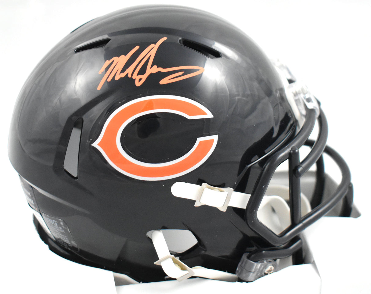 Mike Singletary Signed Chicago Bears Speed Mini Helmet - Beckett W Holo *Orange