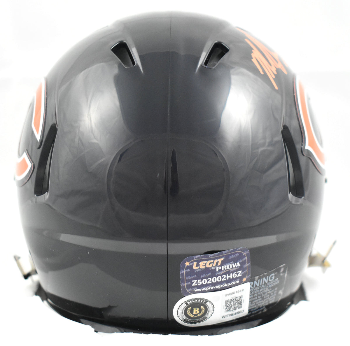 Mike Singletary Signed Chicago Bears Speed Mini Helmet - Beckett W Holo *Orange