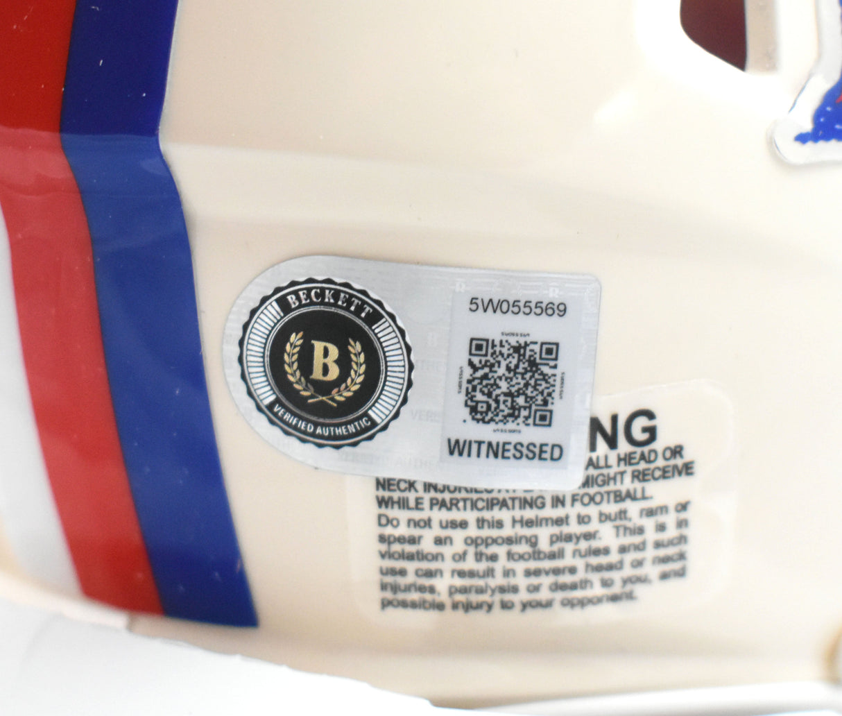 A.J. Brown Autographed New England Patriots Retro Speed Mini Helmet - Beckett W