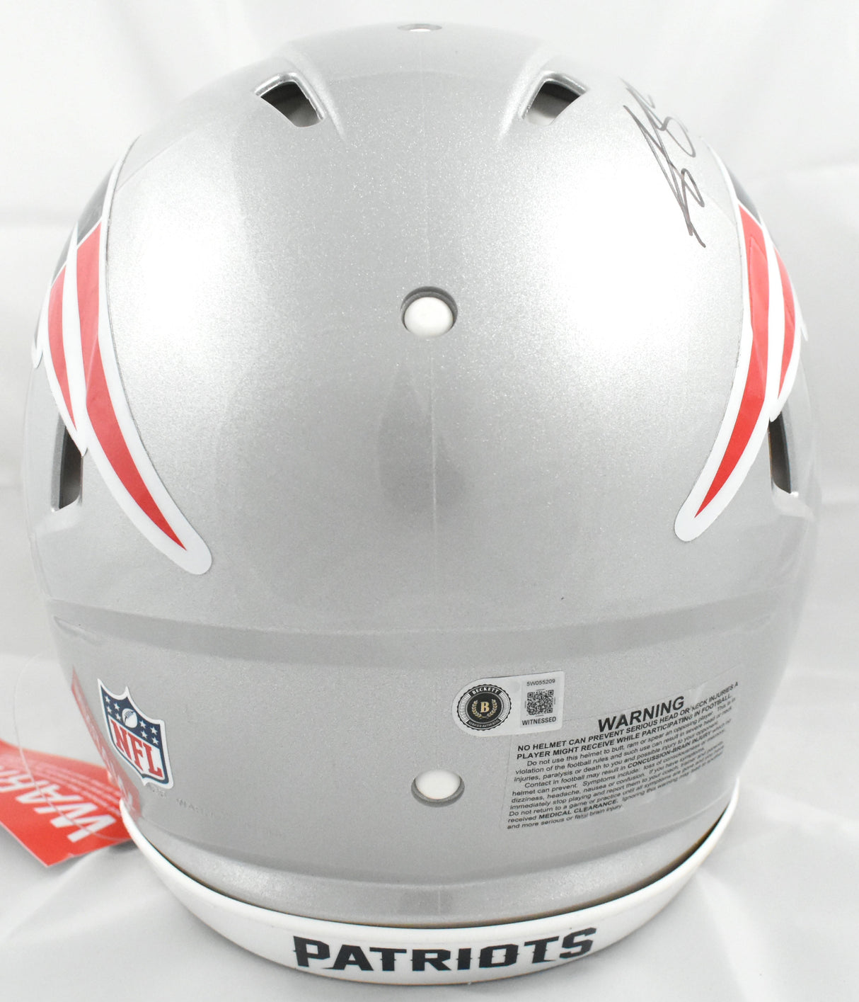 A.J. Brown Autographed New England Patriots F/S Speed Authentic Helmet Beckett W