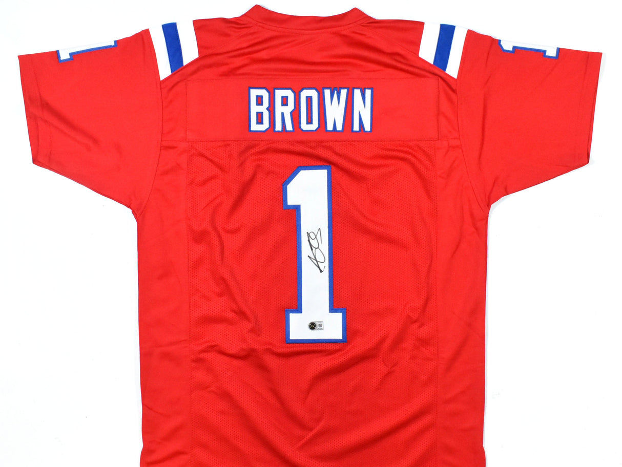 A.J. Brown Autographed Red Pro Style Jersey - Beckett W Hologram