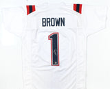 A.J. Brown Autographed White Pro Style Jersey - Beckett W Hologram