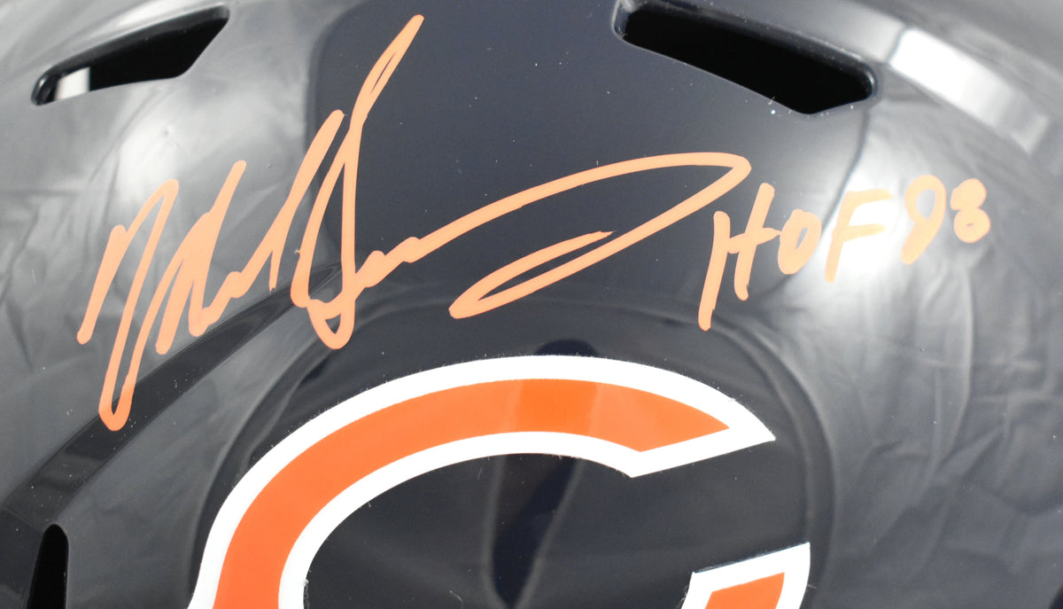 Mike Singletary Autographed Chicago Bears F/S Speed Helmet HOF - Beckett W Holo