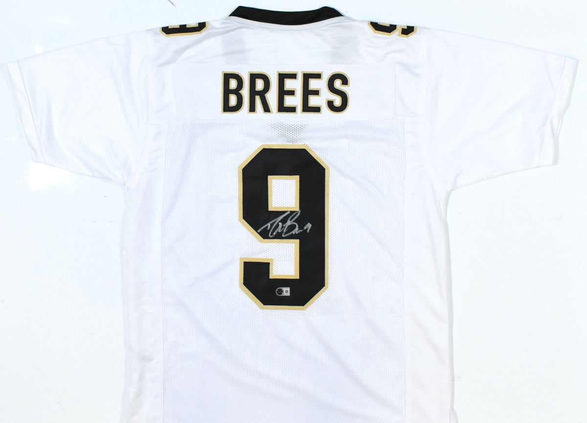 Drew Brees Autographed White Pro Style Jersey - Beckett W Hologram