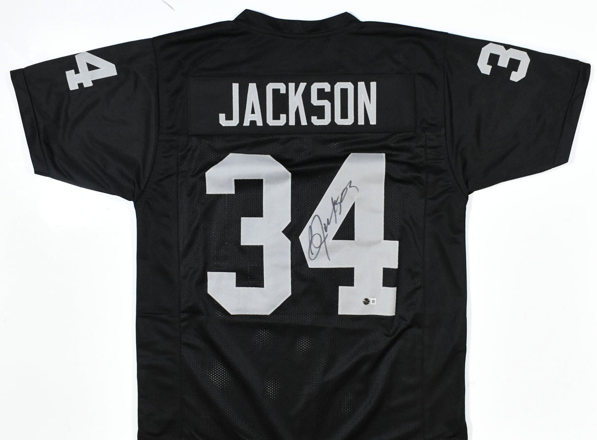 Bo Jackson Autographed Black Pro Style Jersey - Beckett W Hologram