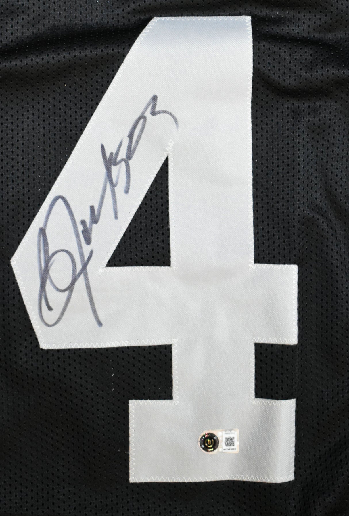 Bo Jackson Autographed Black Pro Style Jersey - Beckett W Hologram