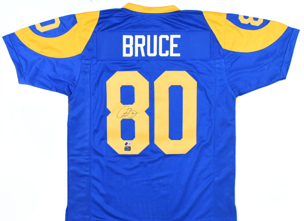Isaac Bruce Autographed Blue Pro Style Jersey - Beckett W Hologram